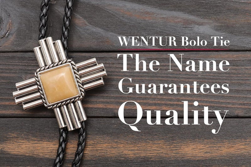 Wentur Stone Bolo Ties for Men Western - Vintage Cowboy Bolo Tie for Women Western Costume Accessories - Image 2